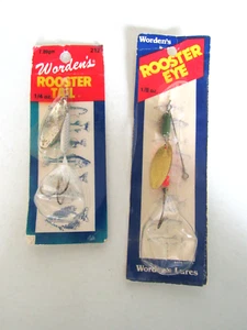 2 Worden's Rooster tail 1/8 oz & 1/4 oz (#212WH) New old stock - Picture 1 of 5