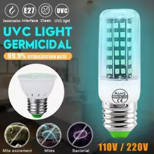 E27 2385 SMD LED Sterilize 250nm UV-C Light Germicidal UV Bulb Lamp Disinfection - Picture 1 of 13