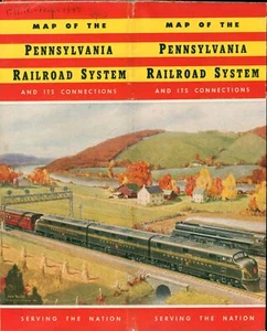 1948 PENNSYLVANIA RAILROAD LANDSCHAFTSFÜHRER SMAP BROSCHÜRE FARBFOTOS ILLUSTRATIONEN - Bild 1 von 2