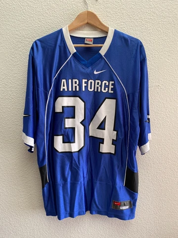 Vintage Air Force Falcons Nike Team #34 Football Jersey Men's Large VTG Blue Cover
