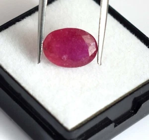2,80 ct/10 mm Natürlicher Mosambik Roter Rubin Oval Lose Edelstein Zertifiziert B77611 - Bild 1 von 8