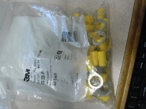Ring Terminal,Vinyl , 12-10 gauge,3/8" stud/50 pk - Picture 1 of 3