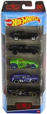 Hot Wheels Batman Batmobile set of 5 1:64 Scale Die-cast Cars Model Toys - Image 1 of 3