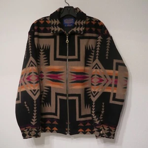 RARE VINTAGE PENDLETON Chief Joseph Wool Jacket Large M Made In USA Native Metal - Picture 1 of 11