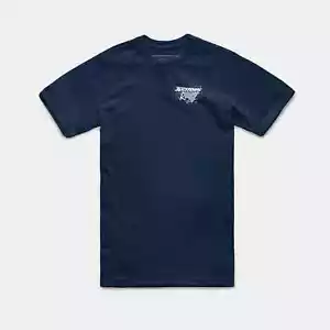 Alpinestars Racing Tri T-Shirt Mens Cotton Tee Navy Blue - Picture 1 of 5