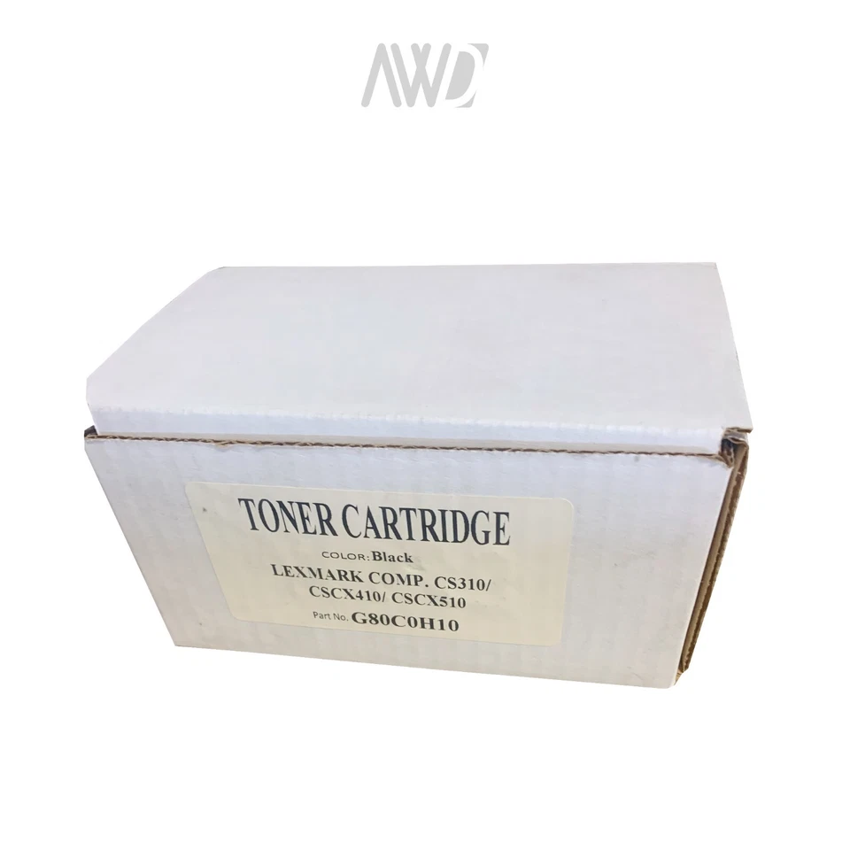 Compatible with Lexmark G80C0H10 Black Toner Ctg (80C1HK0) - NEW SEALED - Image 1 of 1