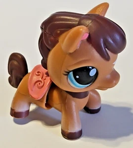Littlest Pet Shop Walkables Pferd #2257 getestet funktioniert LPS rosa Sattel blaue Augen - Bild 1 von 8