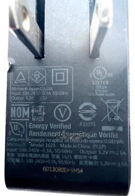 Genuine Microsoft Surface 1623 1751 13W AC Power Adapter Wall Charger – No CABLE - Image 1 of 3