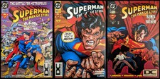 Superman Man of Steel #34, 46 & 47 HTF DC Universe Variants DC 1994