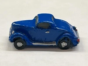 1940's Era Coupe Passenger Car Automobile Vehicle Blue N-Scale Fast Shipping - Picture 1 of 6