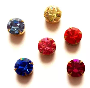 25 piezas Swarovski 11 mm 48 redondo preestablecido joyería artesanal reparación pedrería latón - Imagen 1 de 7