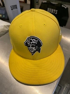 MLB FITTED BASEBALL CAP HAT SIZE 8 PITTSBURGH PIRATES YELLOW - Picture 1 of 4