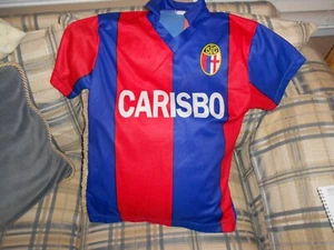 BFC Carisbo red/blue youth soccer jersey Andersson #19 sz XL-Y - Picture 1 of 2