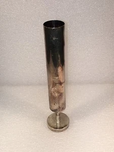 Art Deco Silver Plated Round Tube Vase 17 Centimeters Tall Made In England - Picture 1 of 7