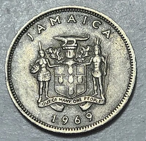 JAMAICA 🇯🇲 TWENTY (20) CENTS COIN 1969 - Picture 1 of 2