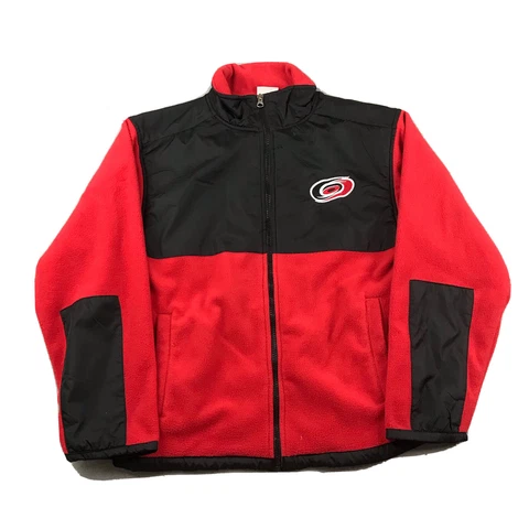 Carolina Hurricanes Sweatshirt Women Large Red Fleece Full Zip NHL Hockey Jacket Cover