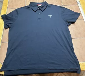 Tesla Poloshirt Herren Gr. XL Kurzarm schwarz mit weißem Logo Golf " - Bild 1 von 6