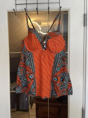 Cacique Swim Top 40D Black Underwire Bra Bikini Plus Size Swimwear Hook - Image 1 of 4