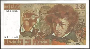 Frankreich - Banknote Von 10 Franken Berlioz 02-03-1978 Spl + Alpha F.302 F. - Bild 1 von 2