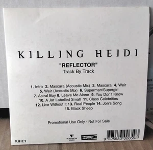 KILLING HEIDI - REFLECTOR (Track by Track) 2000 wha wha music KIHE1 AUS PROMO CD - Picture 1 of 2