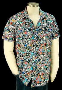Robert Graham Banyon NWT $198 Wild Paisley Short Sleeve Shirt Medium - Picture 1 of 12