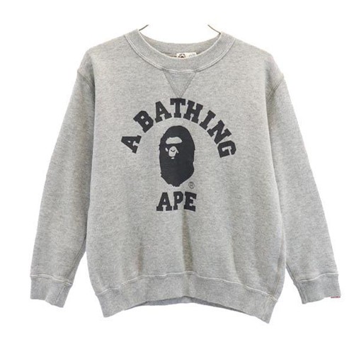 A BATHING APE (BAPE) Felpa BABY MILO made in Japan stampa manica lunga A BATHING APE felpa bambino