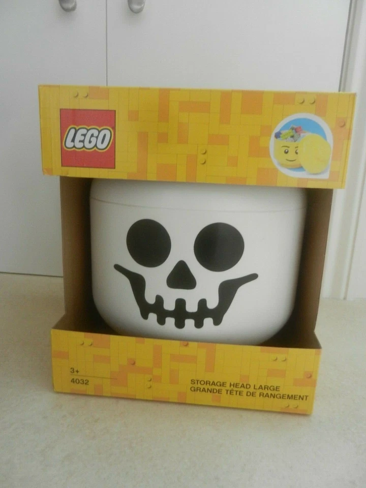 Nuevo y en caja Esqueleto Lego Almacenamiento Bañera Cabeza Grande Halloween Artículo Raro Foto 1 de 1