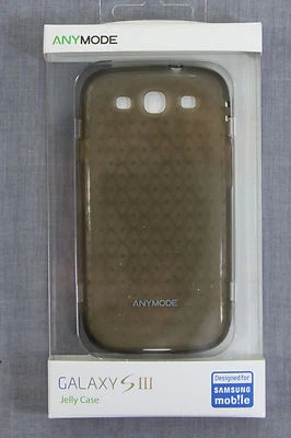 Funda Silicona SAMSUNG GALAXY S III Negra Anymode Poligon Jelly NUEVA SELLADA Foto 1 de 2
