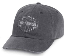 Genuine Harley-Davidson Frayed Tonal Bar and Shield Logo Hat Cap