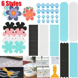 6 styles Anti Slip Grip Strips Non-Slip Safety Flooring Bath Tub Shower Stickers - Picture 1 of 78