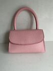 By Far pink mini embossed bag