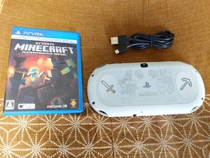 PlayStation Vita Minecraft Special Edition PCH-2000 ZA Slim Weiß mit USB, Spiel - Bild 1 von 8