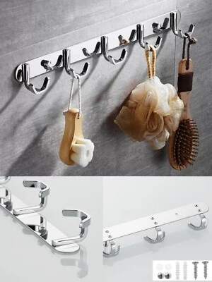 Appendiabiti da Parete Muro 3/4/5/6 Ganci in Ferro Stand Attaccapanni Appendini - Immagine 1 di 4