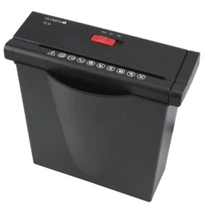 Olympia Aktenvernichter Shredder in schwarz Streifenschnitt Sicherheitsstufe P2 - Picture 1 of 1