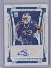 TERREL BERNARD 2022 PANINI NATIONAL TREASURES #133 ROOKIE AUTO PLATINUM 1/1 RC 