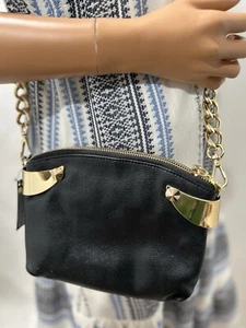 Bebe Crossbody Bag black And Gold Accessories - Picture 1 of 12