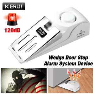 New Security Door Stop Alarm 120DB Stopper Wedge Siren Portable Home Anti-Theft - Picture 1 of 7