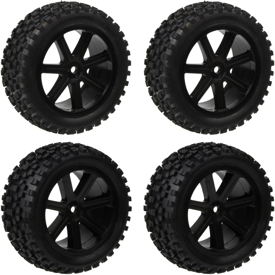 Wheels Rims Tires 12mm Hex Hub for Tamiya TT-02B DT-02 HPI HSP 1/10 RC Buggy Car - Image 1 of 4
