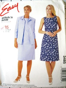 McCall 3485 KLEID SHIRT-JACKE Gr. 16-22 ungeschnitten 2002 leichtes Stoffmuster - Bild 1 von 3