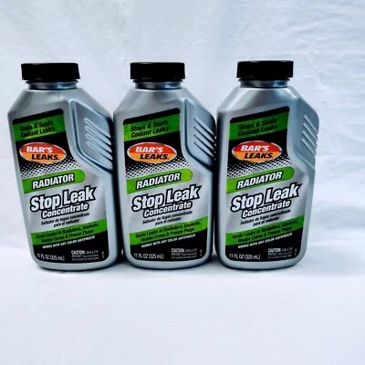 Lot Of 3 Bar's Leak Radiator Stop Leak Concentrate Bottle 11 oz - Image 1 of 2