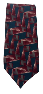 Corbata abstracta geométrica 100 % seda KARL LAGERFELD corbata de diseñador de lujo Foto 1 de 4