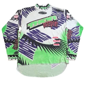 Vintage Thor Motocross Green White Purple Size S Long Sleeve 90s USA Made - Bild 1 von 11
