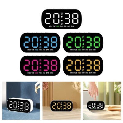 Contemporary LED Alarm Clock with Dual Alarms and Temperature Date Display - Image 1 of 4