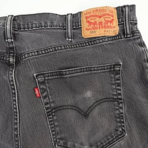 Levi's 559 Jeans Mens 40x32 Gray Relaxed Straight Leg Denim Pants - Picture 1 of 4