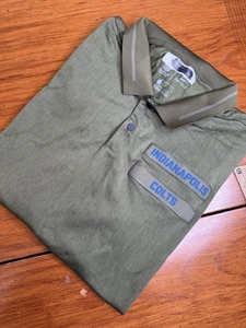 Nike Indianapolis Colts Salute to Service Polo Uomo Verde Militare NFL Shirt Lg - Foto 1 di 6