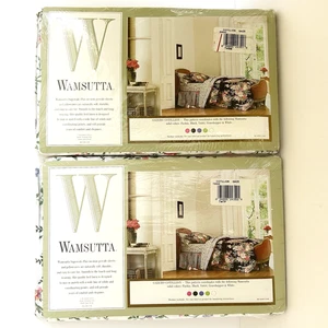 Wamsutta Supercale Plus Gazebo Cotillion Floral 200 TC Twin Fitted & Flat Sheet - Picture 1 of 9