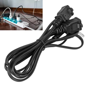 Power Cord Extension Y Splitter NEMA 1 15P Male To Dual 1 15R Female Connect NEW - Afbeelding 1 van 12