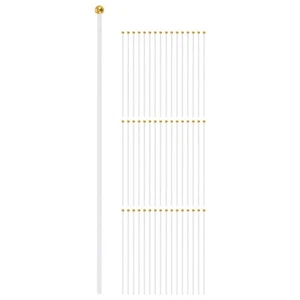 120 piezas de poste de bandera de plástico resistentes para actividades festivas de fiesta - Imagen 1 de 12