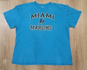 Miami Marlins T-Shirt Herren 2XL Seamless Fanatics Blau Kurzarm 100% Baumwolle - Bild 1 von 12