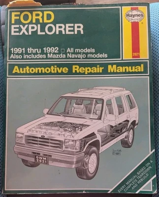 Manual de reparación automotriz Haynes Ford Explorer 1991-1992 Mazda Navajo #2021 Foto 1 de 2